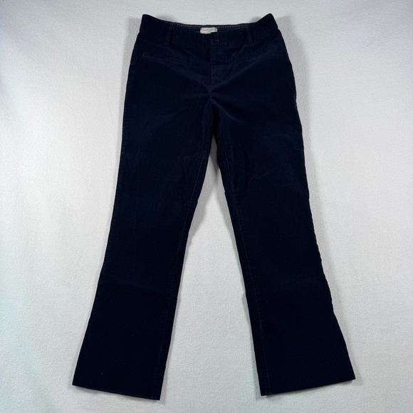 Anthropologie Essential Collection Pants Womens 6 Blue Corduroy Straight Leg - Picture 1 of 12